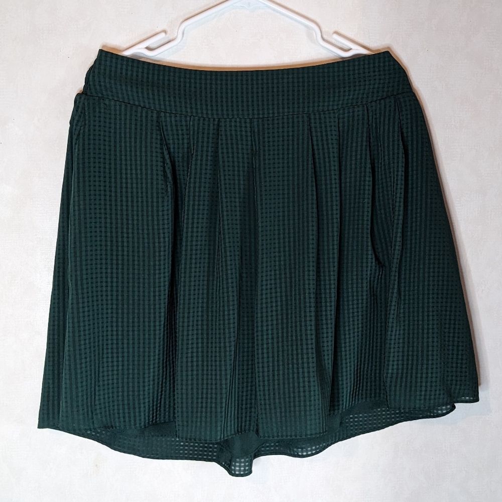 A New Day (Target) Pleated Gingham Skirt (L)